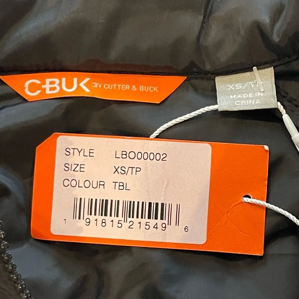 Cutter & Buck Ski Jacket, CBUK Women's Blue, Black, White Thaw Half Zip, XS, NWT